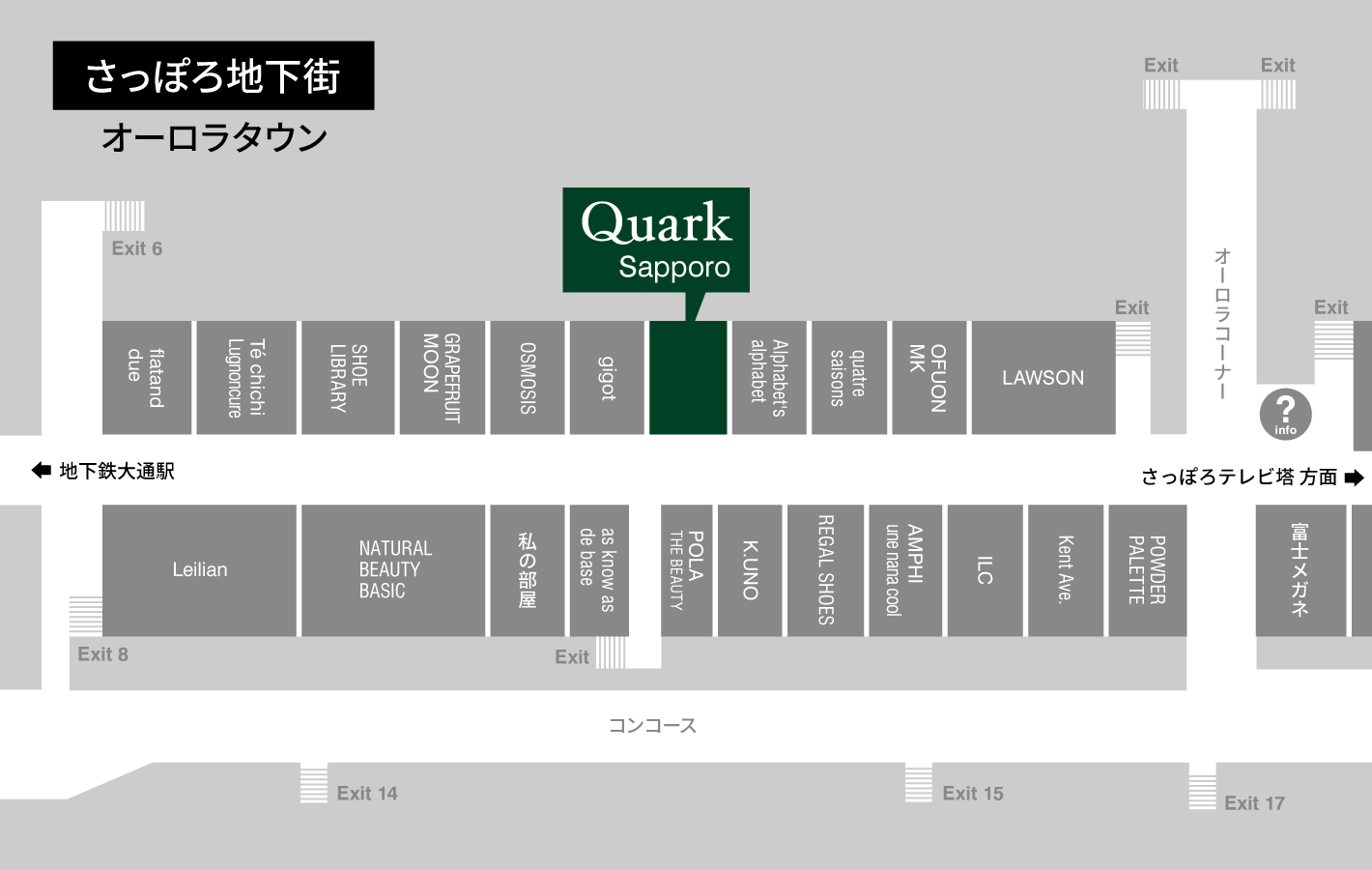 QUARK Sapporo map