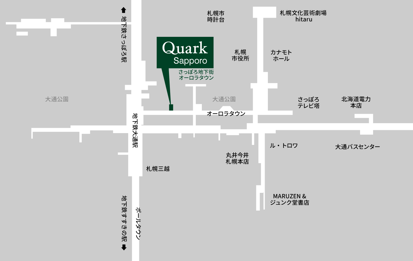 QUARK Sapporo map